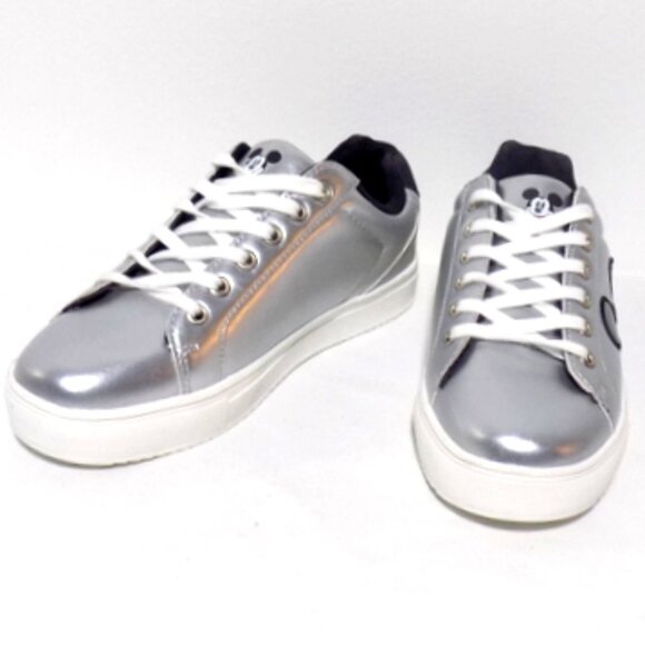 Disney Mickey Mouse Ladies Character Court Silver Sneakers 2024 LIMITED EDITION - Picture 10 of 11